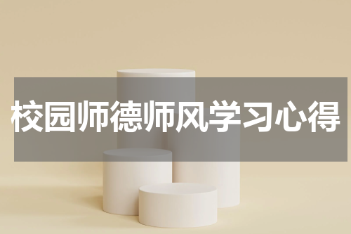 校园师德师风学习心得