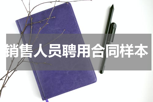 销售人员聘用合同样本