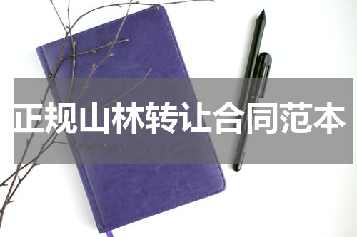 正规山林转让合同范本