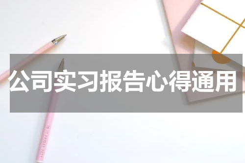 公司实习报告心得通用