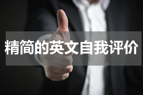 精简的英文自我评价