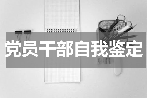 党员干部自我鉴定