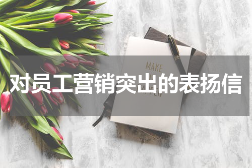 对员工营销突出的表扬信