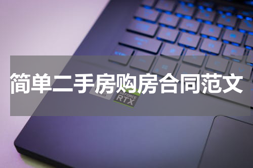 简单二手房购房合同范文