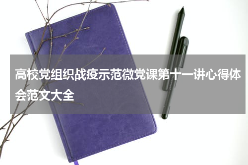 高校党组织战疫示范微党课第十一讲心得体会范文大全