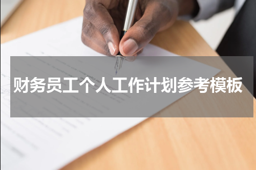 财务员工个人工作计划参考模板