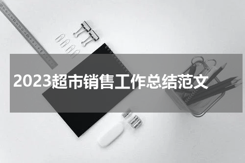 2023超市销售工作总结范文