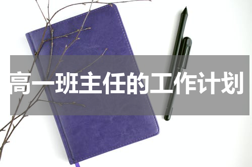 高一班主任的工作计划