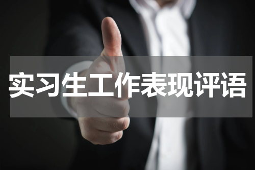 实习生工作表现评语