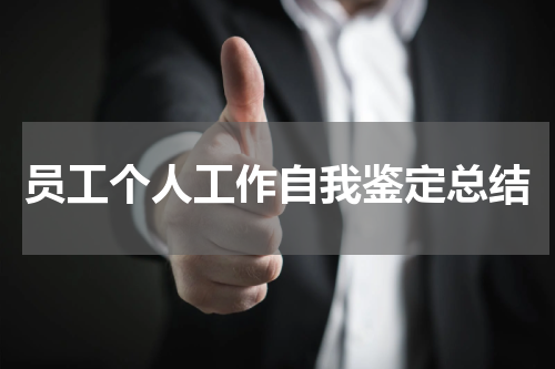 员工个人工作自我鉴定总结