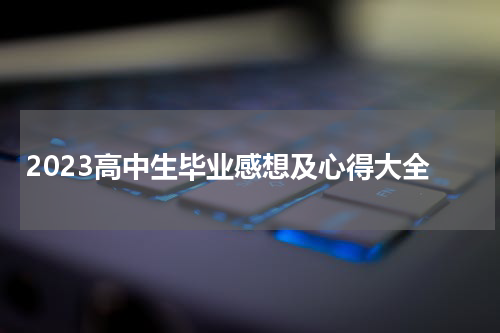 2023高中生毕业感想及心得大全