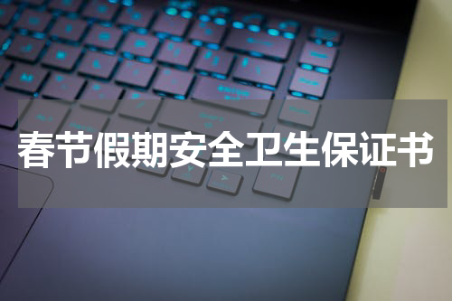 春节假期安全卫生保证书