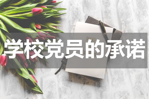 学校党员的承诺