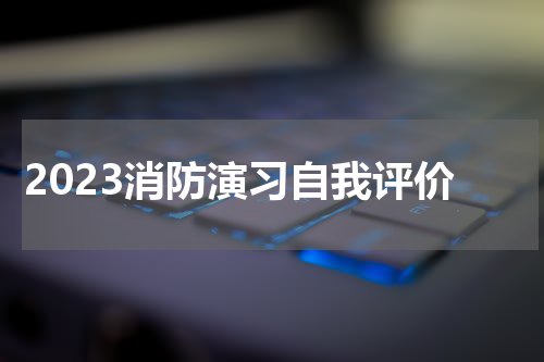 2023消防演习自我评价