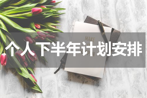 个人下半年计划安排