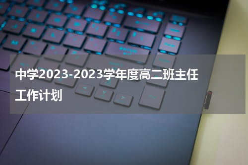 中学2023-2023学年度高二班主任工作计划