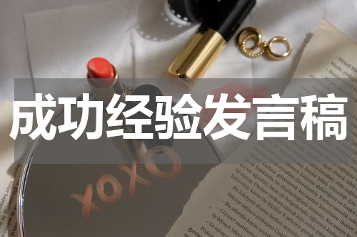 成功经验发言稿