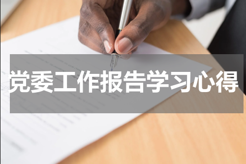 党委工作报告学习心得