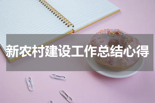 新农村建设工作总结心得