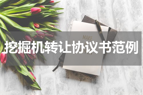 挖掘机转让协议书范例