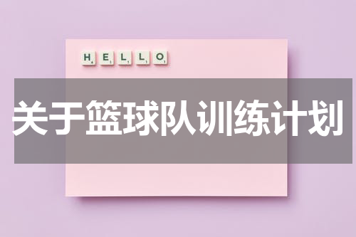 关于篮球队训练计划