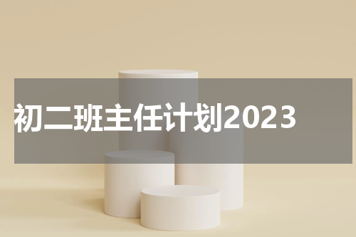 初二班主任计划2023