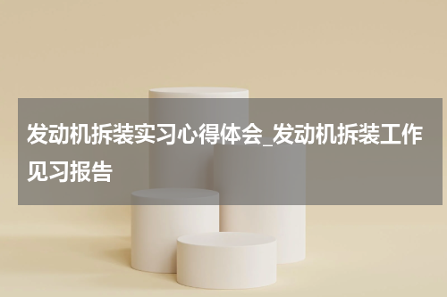 发动机拆装实习心得体会_发动机拆装工作见习报告