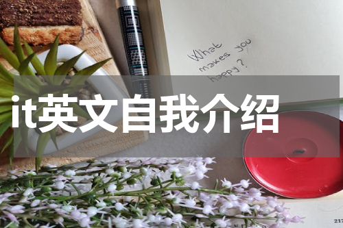 it英文自我介绍