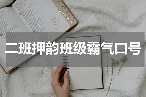 二班押韵班级霸气口号