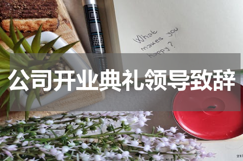 公司开业典礼领导致辞