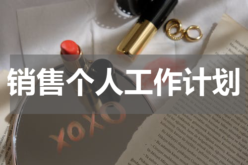 销售个人工作计划