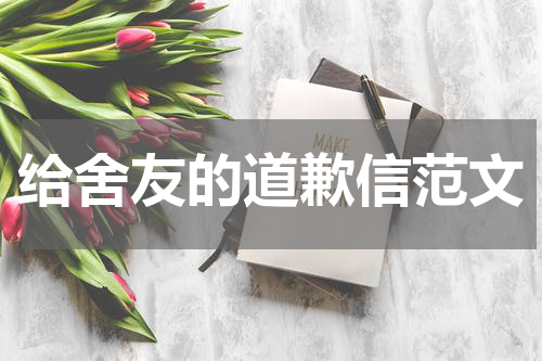 给舍友的道歉信范文