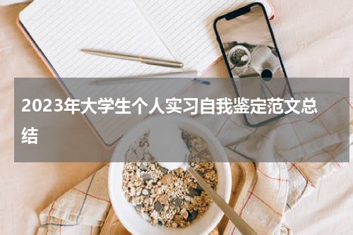 2023年大学生个人实习自我鉴定范文总结