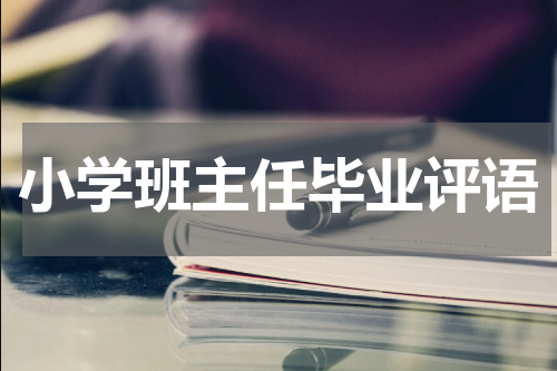 小学班主任毕业评语