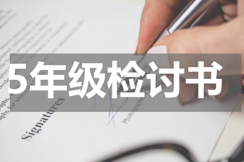 5年级检讨书