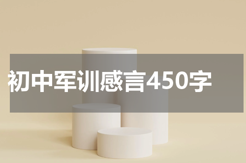 初中军训感言450字