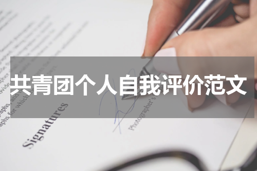 共青团个人自我评价范文