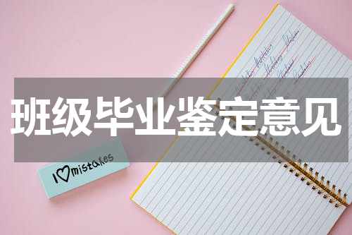 班级毕业鉴定意见