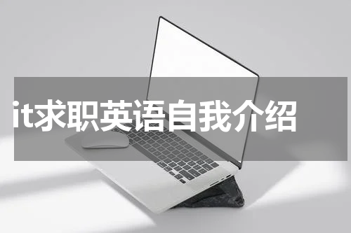 it求职英语自我介绍