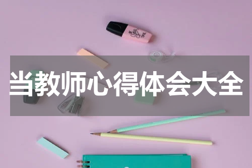 当教师心得体会大全