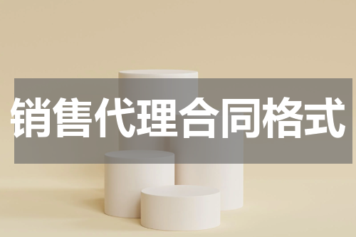销售代理合同格式