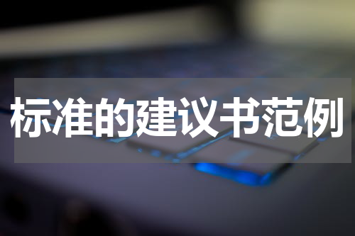 标准的建议书范例