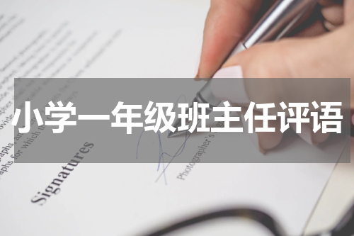 小学一年级班主任评语