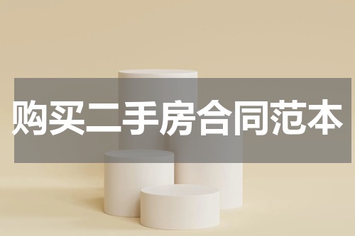 购买二手房合同范本