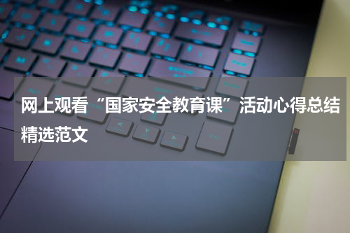 网上观看“国家安全教育课”活动心得总结精选范文