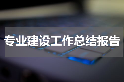 专业建设工作总结报告