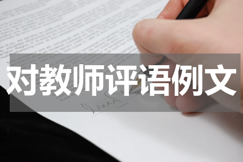 对教师评语例文