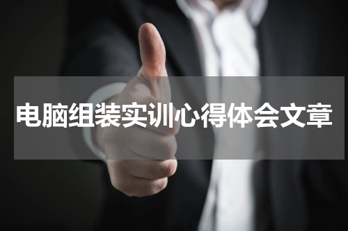 电脑组装实训心得体会文章