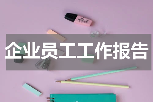 企业员工工作报告