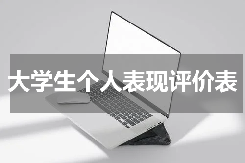 大学生个人表现评价表